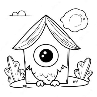 Fantastische Uil Huis Kleurplaat 71314-15614