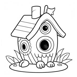 Fantastische Uil Huis Kleurplaat 71314-15615