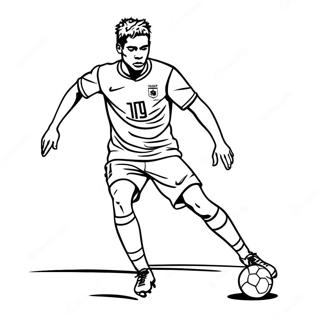 Neymar Dribbelen Met De Bal Kleurplaat 71881-15751