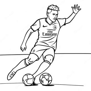 Neymar Scoren Kleurplaat 71882-15753