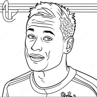 Neymar In Actie Kleurplaat 71883-15758