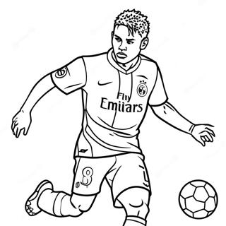 Neymar In Actie Kleurplaat 71883-15759