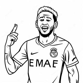 Neymar Viering Van Een Doelpunt Kleurplaat 71884-15761