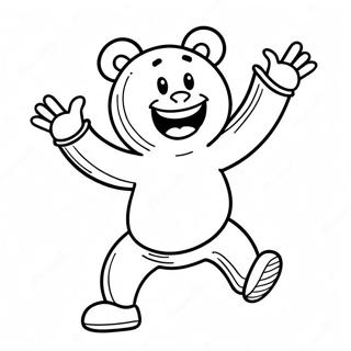 Blije Huggy Wuggy Dansen Kleurplaat 71984 15839