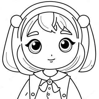 Charmante Kawaii Anime Meisje Met Grote Ogen Kleurplaat 72389 16153