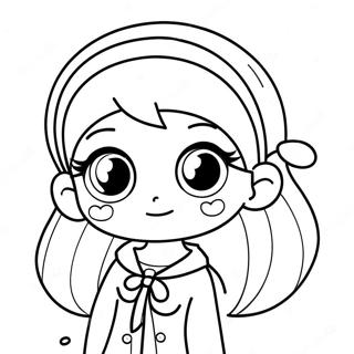 Charmante Kawaii Anime Meisje Met Grote Ogen Kleurplaat 72389 16154