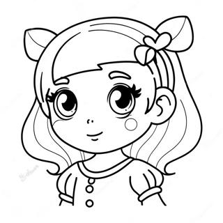 Charmante Kawaii Anime Meisje Met Grote Ogen Kleurplaat 72389 16155