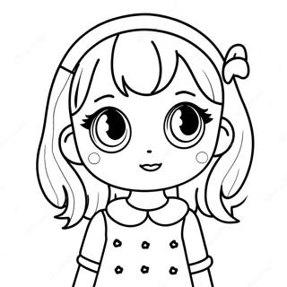 Charmante Kawaii Anime Meisje Met Grote Ogen Kleurplaat 72389 16156