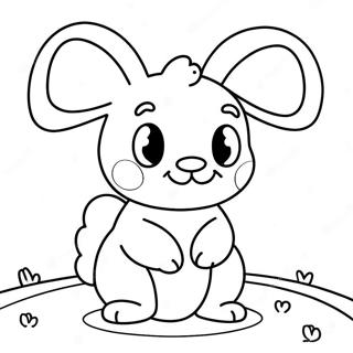 Speelse Kawaii Anime Konijn Kleurplaat 72390-16158