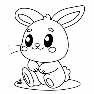 Speelse Kawaii Anime Konijn Kleurplaat 72390-16160