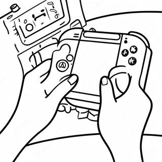 Nintendo Switch In De Handen Van Een Gamer Kleurplaat 72415-16174