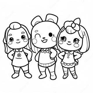 Schattige Animal Crossing Personages Op Nintendo Switch Kleurplaat 72416-16180