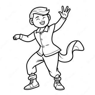 Grappige Tiktok Danser Kleurplaat 72440-16189