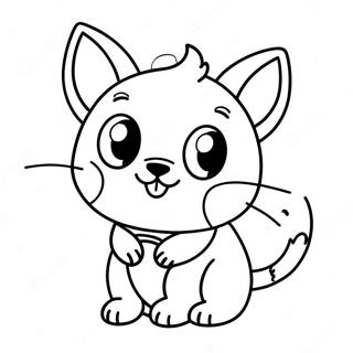 Schattige Tiktok Huisdieren Kleurplaat 72441-16193