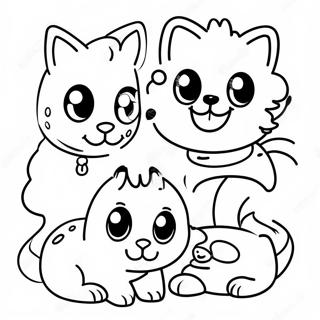 Schattige Tiktok Huisdieren Kleurplaat 72441-16195