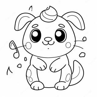 Schattige Tiktok Huisdieren Kleurplaat 72441-16196