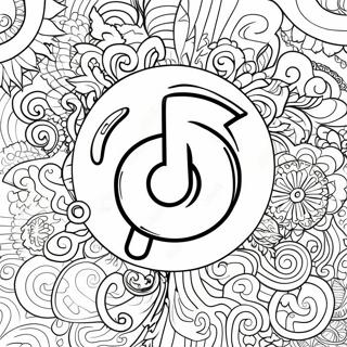 Kleurrijke Tiktok Logo Kleurplaat 72442-16199