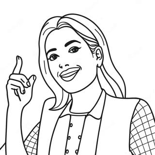 Tiktok Influencer In Actie Kleurplaat 72443-16201