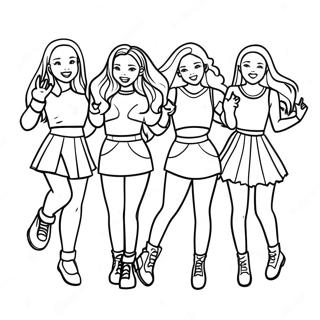 Blackpink Leden Dansen Kleurplaat 72543-16269