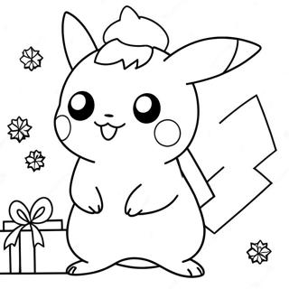 Pikachu Kerst Kleurplaten