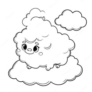 Fluffy Witte Wolk Kleurplaat 73318-16869