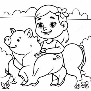 Rosita Met Biggetjes Kleurplaat 73369-16913