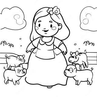 Rosita Met Biggetjes Kleurplaat 73369-16914