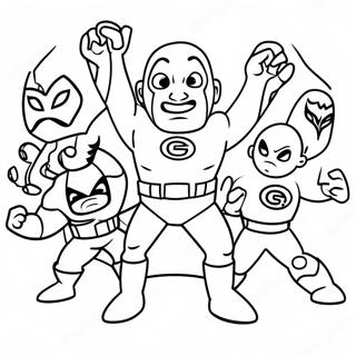 Goo Jit Zu Superhelden Team Kleurplaat 73447-16981