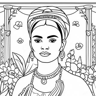 Frida Kahlo Kleurplaten