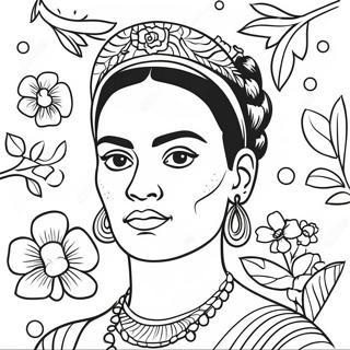 Frida Kahlo Kleurplaat 73622-17107