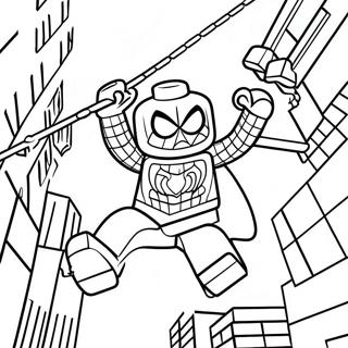 Lego Spiderman Door De Stad Slingeren Kleurplaat 73649-17130