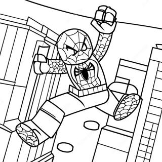 Lego Spiderman Door De Stad Slingeren Kleurplaat 73649-17131