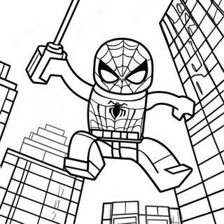 Lego Spiderman Door De Stad Slingeren Kleurplaat 73649-17132