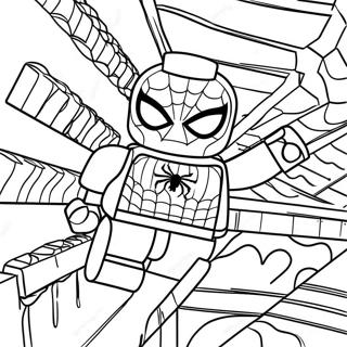 Lego Spiderman Met Webben Kleurplaat 73652-17144