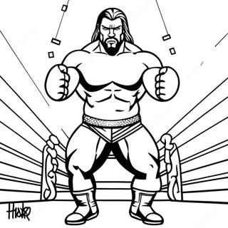 Dynamische Triple H In De Ring Verbind De Punten Kleurplaat 73807-17264