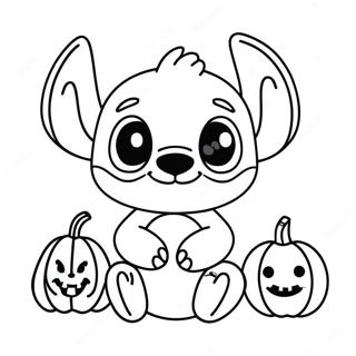 Schattige Halloween Stitch Kleurplaat 73856-17289