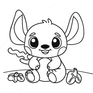 Schattige Halloween Stitch Kleurplaat 73856-17292