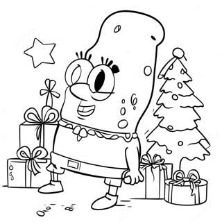 Spongebob Kerst Kleurplaat 73932-17346