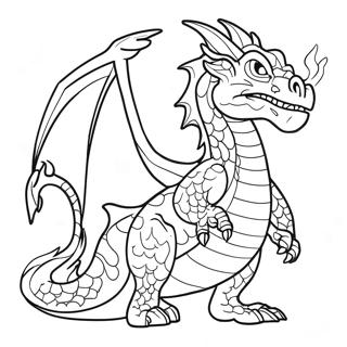 Vuurspuwende Draak Kleurplaat 74599-17877