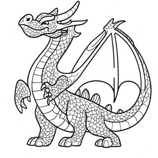 Vuurspuwende Draak Kleurplaat 74599-17879