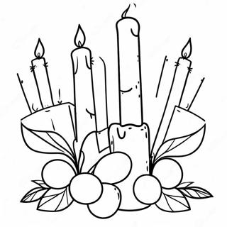 Kleurplaat Feestelijke Kwanzaa Kaarsen 74623-17889