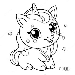 Kleurplaat Schattige Eenhoorn Kitty Met Sprankels 74650-17916