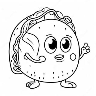 Grappige Taco Met Ogen Kleurplaat 74802-18029