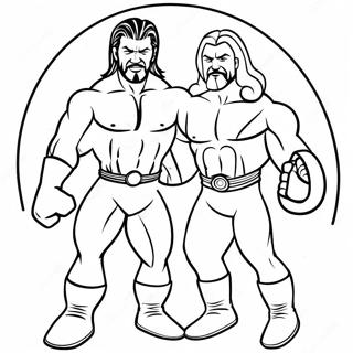 Dynamische Wwe Tag Team Kleurplaat 74857-18081