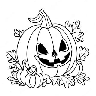 Spookachtige Pompoen Trick Or Treat Kleurplaat 75241-18369