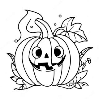 Spookachtige Pompoen Trick Or Treat Kleurplaat 75241-18370