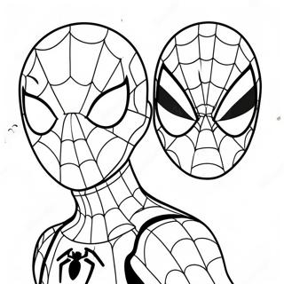 Miles Morales Met Spider Man Masker Kleurplaat 7563-1959