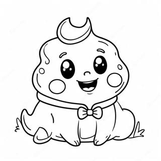 Schattige Poep Met Een Vlinderdas Kleurplaat 75811-18823