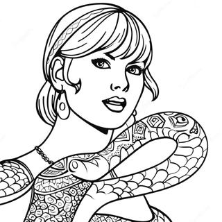 Taylor Swift Met Slang Motief Kleurplaat 75911 18896