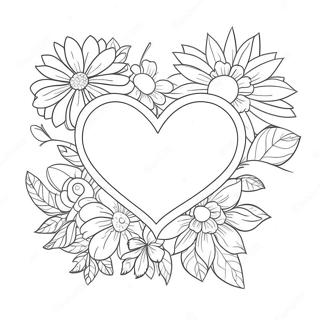 Grote Harten En Bloemen Kleurplaat 76041-18998